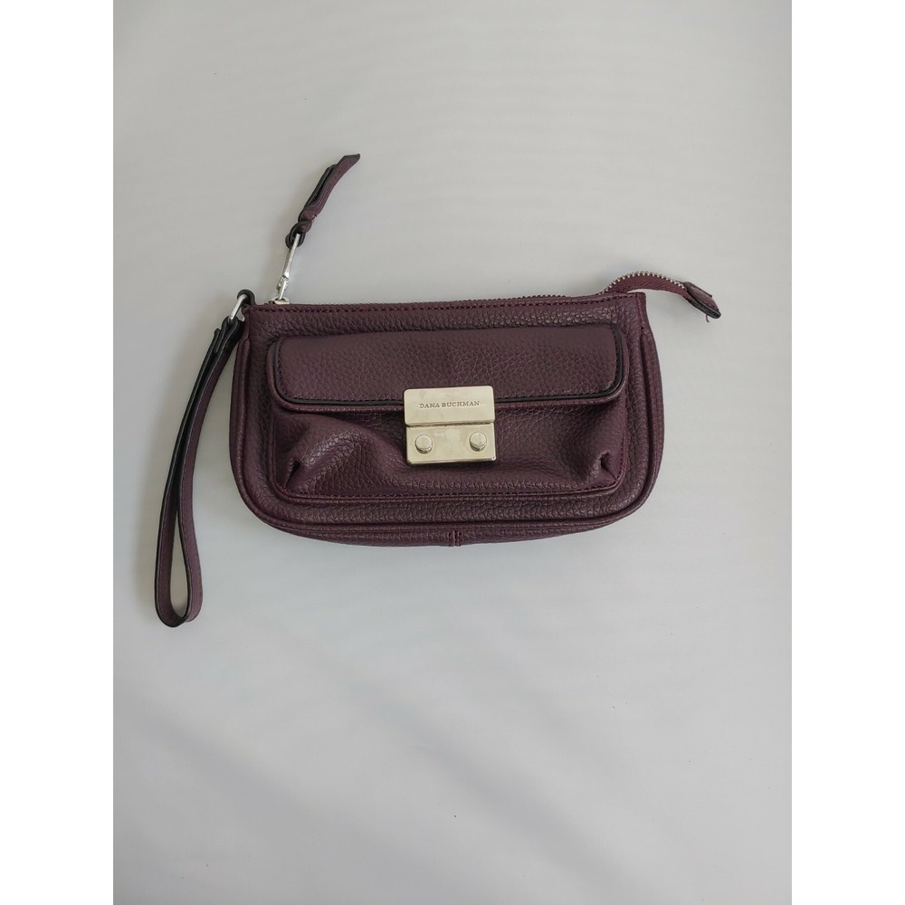 Dana Buchman Trish Wristlet faux leather Red Maroon